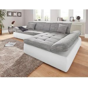 DOMO collection Ecksofa »PB Moric wahlweise mit Bettfunktion + Armteilverstellung, L-Form«, im XXL-Format, B/T/H:300/172/80 cm, feine Steppung