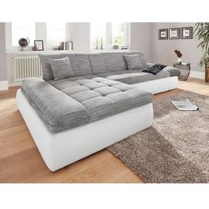 DOMO collection Ecksofa »PB Moric wahlweise mit Bettfunktion + Armteilverstellung, L-Form«, im XXL-Format, B/T/H:300/172/80 cm, feine Steppung