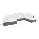 DOMO collection Wohnlandschaft Moric U-Form auch in Cord, im XXL-Format, wahlweise mit Bettfunktion und Armlehnenverstellung