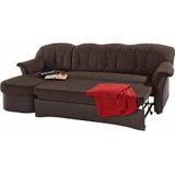 DOMO collection Ecksofa "Elva, zeitlose Formensprache, elegante Rückensteppung, L-Form", wahlweise mit Bettfunktion und Federkern