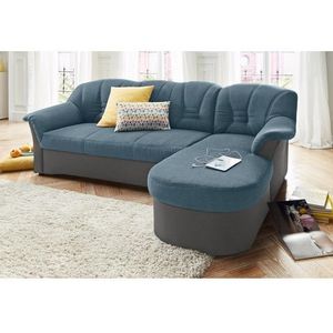 DOMO collection Ecksofa »Elva, zeitlose Formensprache, elegante Rückensteppung, L-Form«, wahlweise mit Bettfunktion und Federkern