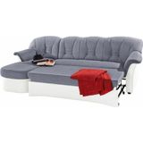 DOMO collection Ecksofa »Elva, zeitlose Formensprache, elegante Rückensteppung, L-Form«, wahlweise mit Bettfunktion und Federkern