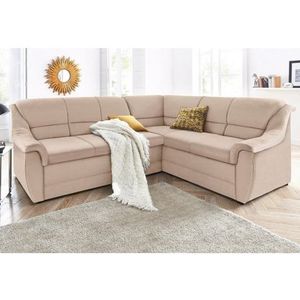 DOMO collection Ecksofa Lale zeitlose Formensprache, komfortabel, L-Form, mit langem Schenkel, wahlweise mit Bettfunktion