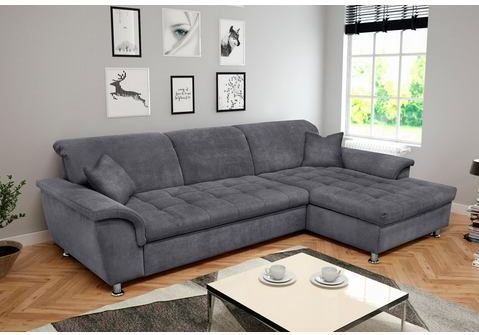 DOMO collection Ecksofa Franzi, wahlweise mit Bettfunktion, Bettkasten und Kopfteilverstellung
