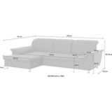 DOMO collection Ecksofa Franzi, wahlweise mit Bettfunktion, Bettkasten und Kopfteilverstellung
