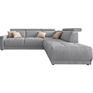 DOMO collection Ecksofa "Ava L-Form", mit Ottomane, Federkern wahlweise mit Kopfteilverstellungen