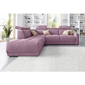 DOMO collection Ecksofa "Ava, moderne Sitzheftung mit toller Doppelnaht, komfortabel, L-Form", mit Ottomane, inkl. Federkern, wahlweise mit Kopfteilverstellungen