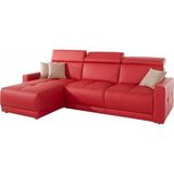 DOMO collection Ecksofa "Ava mit moderner Sitzheftung & toller Doppelnaht, komfortabel, L-Form", mit Recamiere, inkl. Federkern, wahlweise mit Kopfteilverstellungen