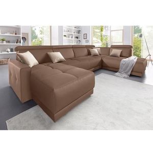 DOMO collection Zithoek Ava moderne zitstiksels met mooie dubbele naad, comfortabel, U-vorm