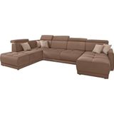 DOMO collection Wohnlandschaft "Ava moderne Sitzheftung mit toller Doppelnaht, komfortabel, U-Form", mit Federkern, wahlweise mit Kopfteilverstellungen