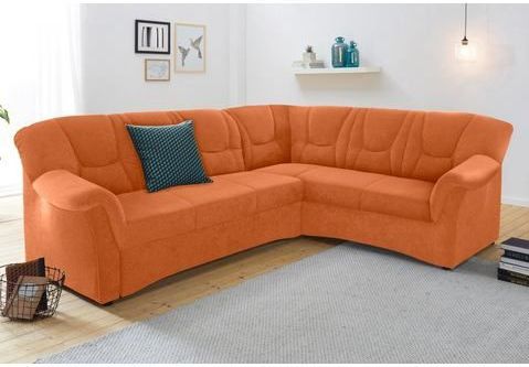 DOMO collection Ecksofa "Sarafina zeitlos und komfortabel, optional mit Federkern, L-Form", wahlweise mit Bettfunktion