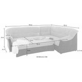 DOMO collection Ecksofa "Sarafina zeitlos und komfortabel, optional mit Federkern, L-Form", wahlweise mit Bettfunktion