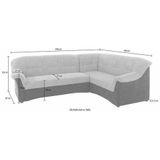 DOMO collection Ecksofa "Sarafina zeitlos und komfortabel, optional mit Federkern, L-Form", wahlweise mit Bettfunktion