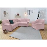 DOMO collection Ecksofa "Sarafina zeitlos und komfortabel, optional mit Federkern, L-Form", wahlweise mit Bettfunktion