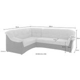 DOMO collection Ecksofa "Sarafina zeitlos und komfortabel, optional mit Federkern, L-Form", wahlweise mit Bettfunktion