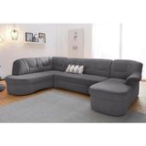 DOMO collection Wohnlandschaft "Sarafina, zeitlos und komfortabel, optional mit Federkern, U-Form", wahlweise mit Bettfunktion