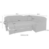 DOMO collection Ecksofa "Bahia, zeitlos und elegant, bequeme Armlehnen, L-Form", wahlweise mit Bettfunktion