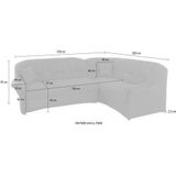 DOMO collection Ecksofa »Bahia, zeitlos und elegant, bequeme Armlehnen, L-Form«, wahlweise mit Bettfunktion