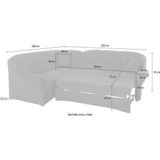 DOMO collection Ecksofa "Bahia, zeitlos und elegant, bequeme Armlehnen, L-Form", wahlweise mit Bettfunktion