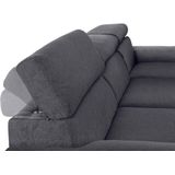 DOMO collection Ecksofa "Mira, inklusive Kopfteilverstellung für mehr Wohlfühlkomfort, L-Form", wahlweise mit Bettfunktion und Bettkasten, elegant und modern