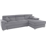 DOMO collection Ecksofa »Mira, inklusive Kopfteilverstellung für mehr Wohlfühlkomfort, L-Form«, wahlweise mit Bettfunktion und Bettkasten, elegant und modern