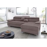 DOMO collection Ecksofa "Mira, inklusive Kopfteilverstellung für mehr Wohlfühlkomfort, L-Form", wahlweise mit Bettfunktion und Bettkasten, elegant und modern