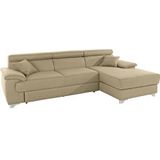 DOMO collection Ecksofa »Mira, inklusive Kopfteilverstellung für mehr Wohlfühlkomfort, L-Form«, wahlweise mit Bettfunktion und Bettkasten, elegant und modern