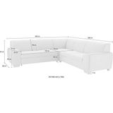 DOMO collection Ecksofa "Incanto kubische Formensprache, komfortabel, flache Armlehnen, L-Form", wahlweise mit Bettfunktion