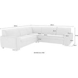 DOMO collection Ecksofa "Incanto kubische Formensprache, komfortabel, flache Armlehnen, L-Form", wahlweise mit Bettfunktion
