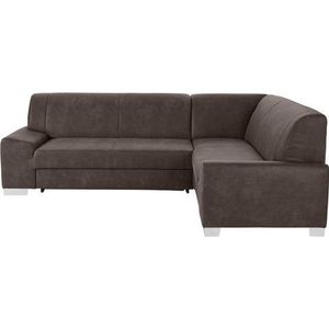 DOMO collection Ecksofa "Anzio in kubischer Formensprache, flache Armlehnen, L-Form", Wahlweise mit Bettfunktion und Federkern für hohen Sitzkomfort