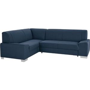 DOMO collection Ecksofa »Anzio in kubischer Formensprache, flache Armlehnen, L-Form«, Wahlweise mit Bettfunktion und Federkern für hohen Sitzkomfort