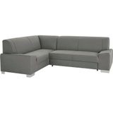 DOMO collection Ecksofa "Anzio in kubischer Formensprache, flache Armlehnen, L-Form", Wahlweise mit Bettfunktion und Federkern für hohen Sitzkomfort