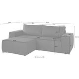 LOOKS by Wolfgang Joop Ecksofa "LooksII L-Form", geradlinig und komfortabel