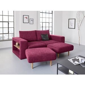 LOOKS by Wolfgang Joop 3-Sitzer »Looksvb«, Verwandlungssofa: aus Sofa wird Sofa mit 2 Hockern, mit Regalfunktion