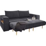 LOOKS by Wolfgang Joop 3,5-Sitzer "Looksvb", Verwandlungssofa: aus Sofa wird Sofa mit 2 Hockern, mit Regalfunktion