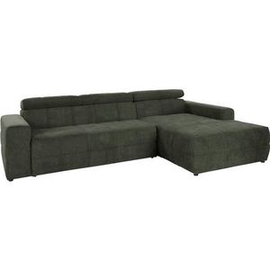 DOMO collection Ecksofa »Brandon große Ausführung B/T/H: 289/177/80 cm, auch in Leder und Cord«, mit Kopfteilverstellung, wahlweise Sitztiefenverstellung, L-Form