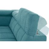 DOMO collection Ecksofa Brandon L-Form, auch in Leder, inklusive Kopfteilverstellung, wahlweise mit Sitztiefenverstellung