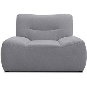 DOMO. collection Loveseat, fauteuil, gestoffeerde stoel in boho-stijl, sofa, gestoffeerde meubels, garnituur, donkergrijs, 122