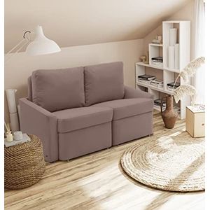 DOMO. collection Relax Box Langdurige slaper boxspring sofa met slaapfunctie, 2-zits slaapbank logeerbed | 168 x 96 x 86 cm, taupe