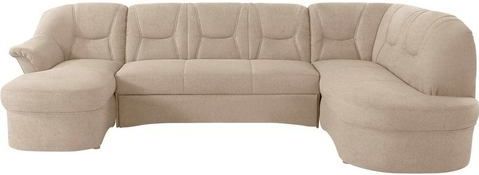 DOMO collection Wohnlandschaft "Sarafina, zeitlos und komfortabel, optional mit Federkern, U-Form", wahlweise mit Bettfunktion