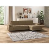 DOMO collection Ecksofa "Capelo L-Form", mit Armteilverstellung, wahlweise mit Bettfunktion, Federkern