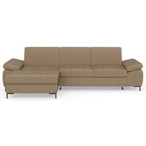 DOMO collection Ecksofa "Capelo L-Form", mit Armteilverstellung, wahlweise mit Bettfunktion, Federkern