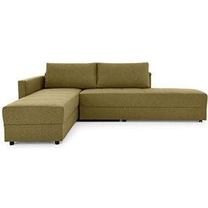 LOOKS by Wolfgang Joop Looks III Designer sofa met boxspringvering, hoekbank met bedfunctie, bruin, 287x229x77 cm