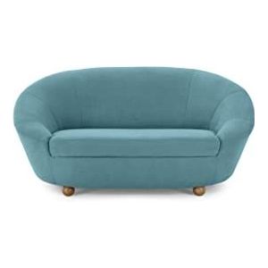 LOOKS by Wolfgang Joop Looks IV Designer sofa, 2-zits met kogelvoeten, 2-zits bank, turquoise, 178x114x82 cm