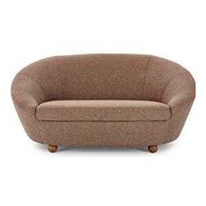 LOOKS by Wolfgang Joop Looks IV Designer sofa, 2-zits met kogelpoten, 2-zits bank, rood-grijs, 178x114x82 cm