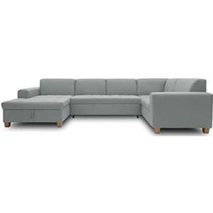 DOMO. collection Sugar Woonlandschap, sofa, bank, gestoffeerde set, moderne U-vorm, mint, 162 x 333 x 199 cm