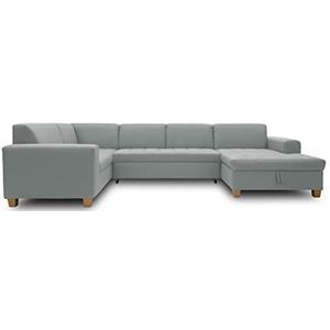 DOMO. collection Sugar Woonlandschap, sofa, bank, gestoffeerde set, moderne U-vorm, mint, 162 x 333 x 199 cm
