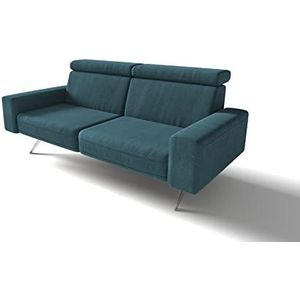 DOMO. collection Rosario sofa, 2,5-delige set met nekfunctie, zitbank bank, gestoffeerd, turquoise, 204x98x81 cm