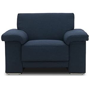 DOMO. collection Coro FK fauteuil, enkele stoel met binnenvering, tijdloze bank, 1-delig meubel, donkerblauw, 120 x 91 x 84 cm