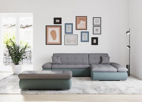 DOMO collection Ecksofa "Moric B/T/H 300/172/80 cm, auch in Cord, L-Form", XXL-Format, wahlweise auch mit Bettfunktion und Armverstellung
